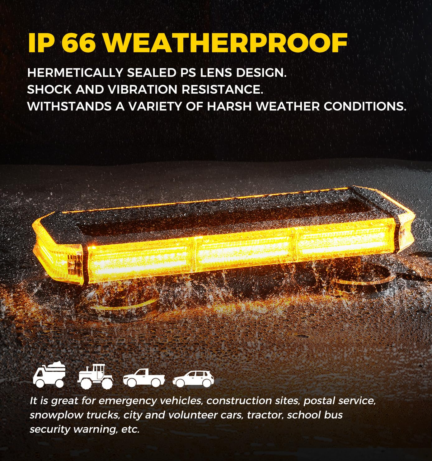 Xprite 14 inch LED Rooftop Emergency Strobe Light