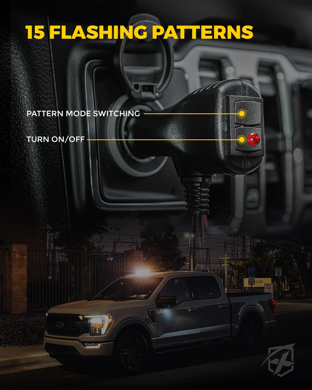 2PCS Upgraded 12" 72LED Rooftop Mini Strobe Lights