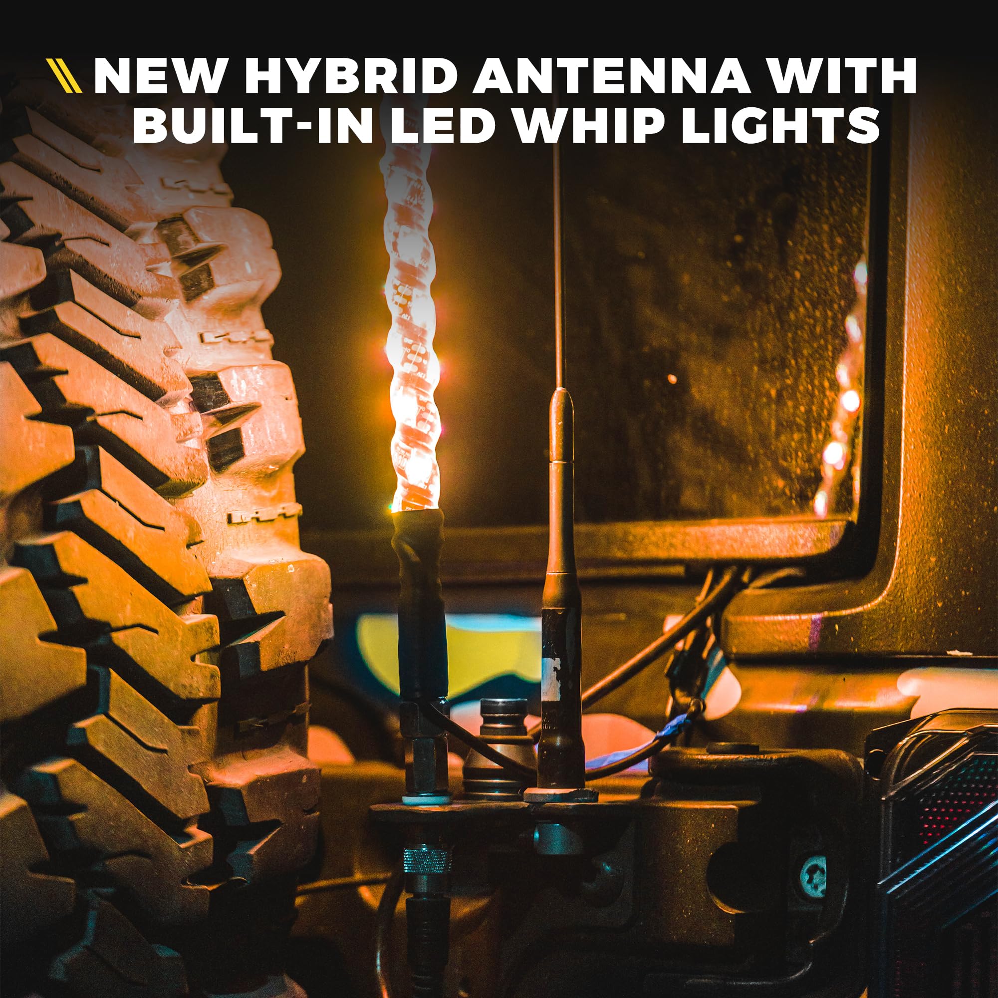 CB Radio Antenna with Whip Light 4FT