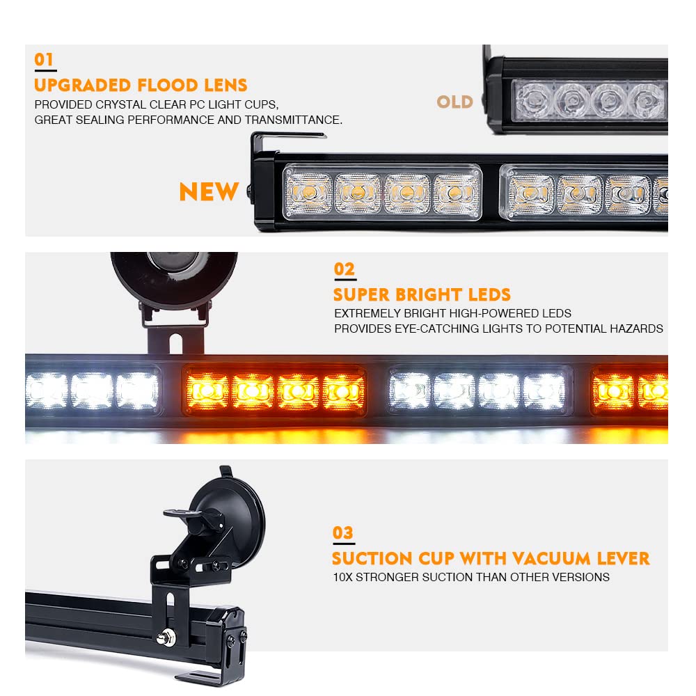 26" LED Traffic Advisor Strobe Light Bar | Controller 6 Series