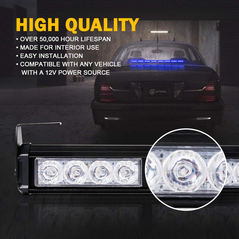 35.5" Inch 32 LED Strobe Emergency Traffic Advisor Warning Light Bar for Firefighter Vehicles Trucks Cars