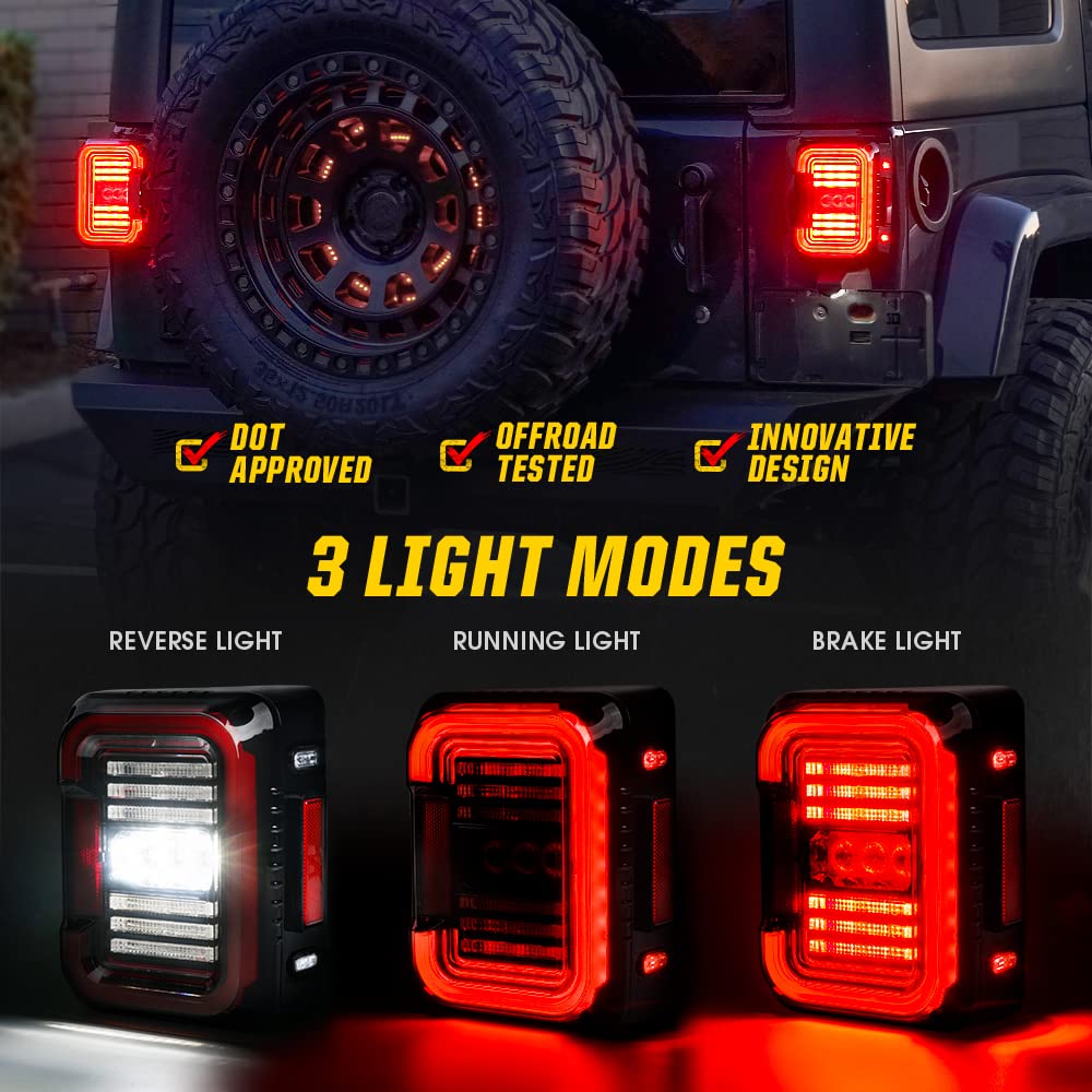 Jeep Wrangler JK LED Tail Lights | Inspire Series