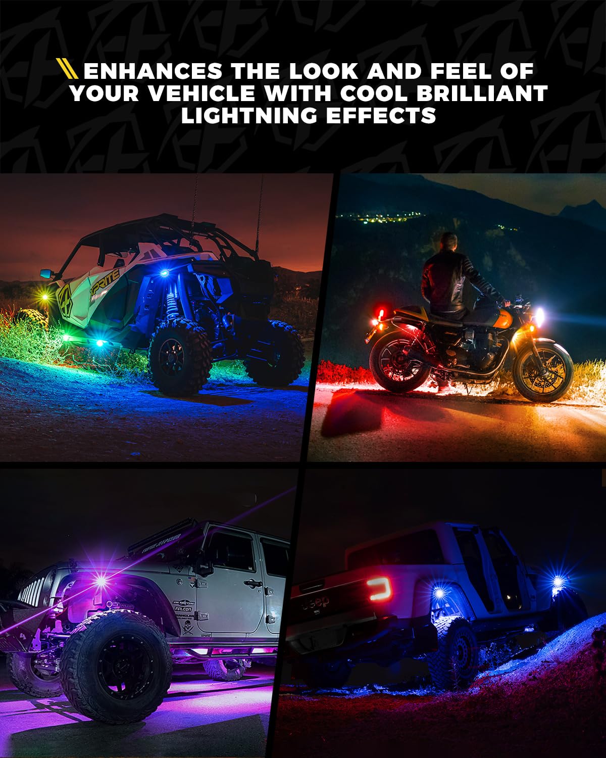 Multi-Color LED RGB-W Rock Lights