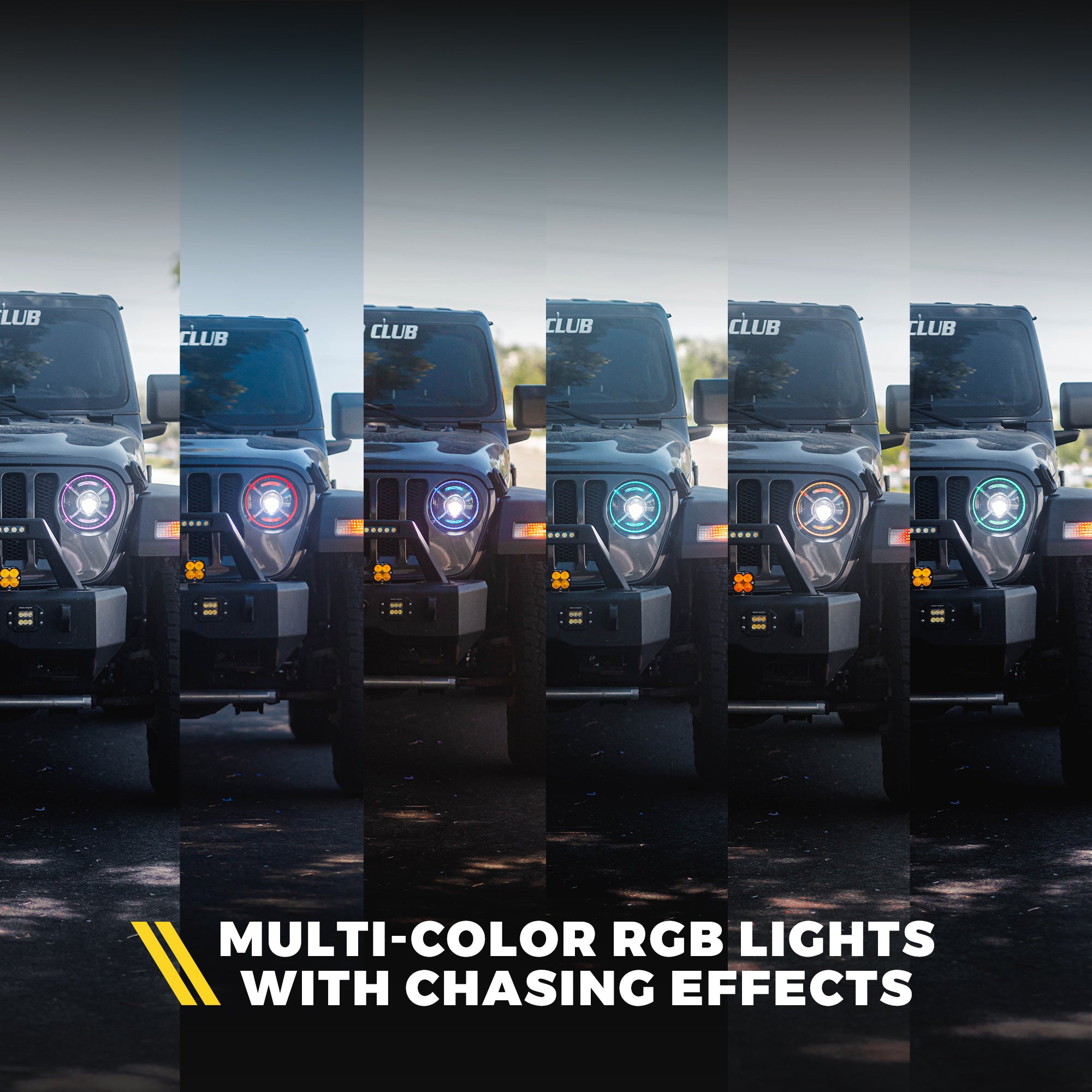 9-Inch RGB-W Halo Headlights