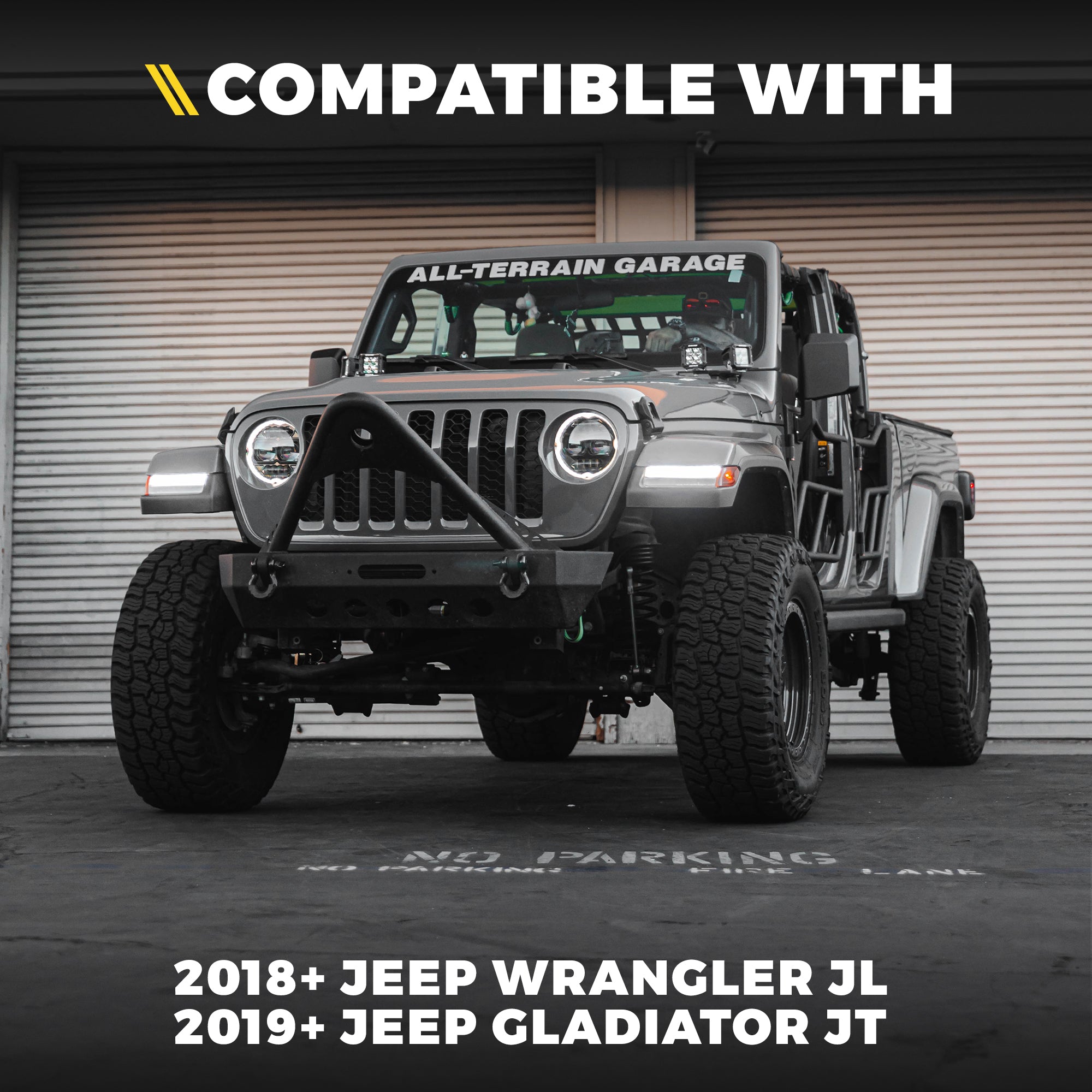 9" Halo Headlights for 2018-2024 Jeep Wrangler & 2020-2024 Gladiator