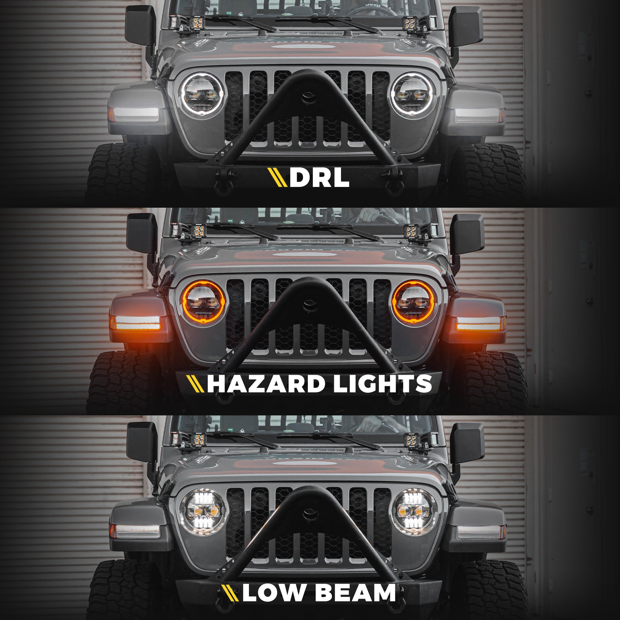 9" Halo Headlights for 2018-2024 Jeep Wrangler & 2020-2024 Gladiator