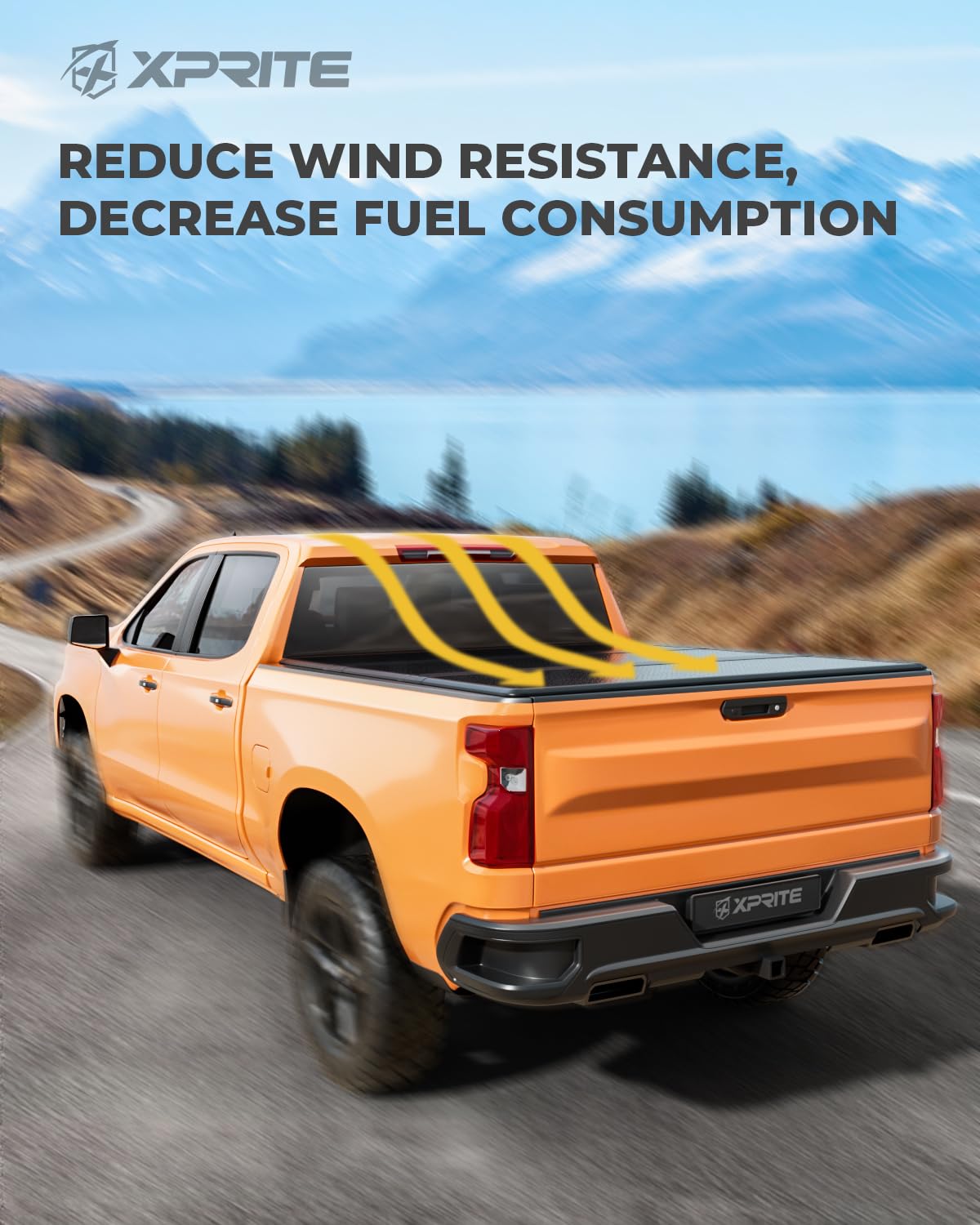 Xprite FRP Hard Tri Fold Truck Bed Tonneau Cover