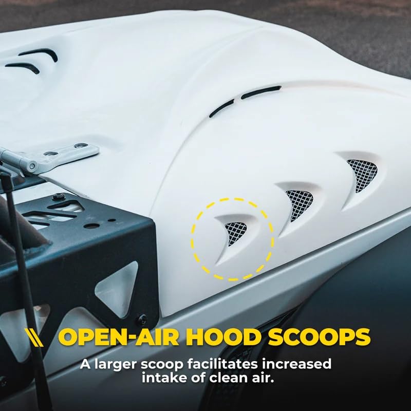 Fiberglass hood with air vents for Jeep JL & JT | Beast Series