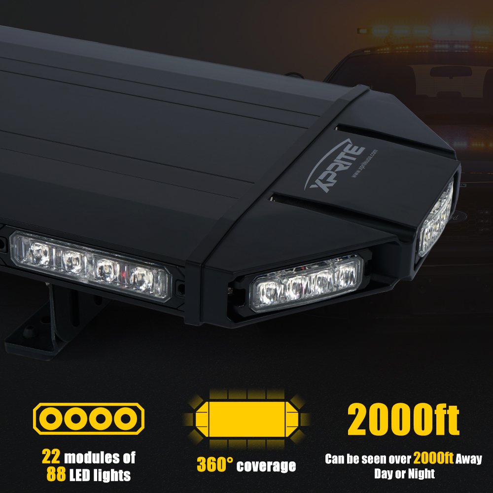 48" Directional Strobe Light Bar | Black Hawk Series