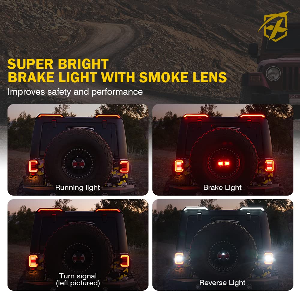 High Mount Jeep Brake Light for 07-18 Jeep Wrangler 2 Door