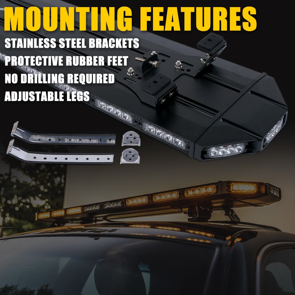 48" Directional Strobe Light Bar | Black Hawk Series