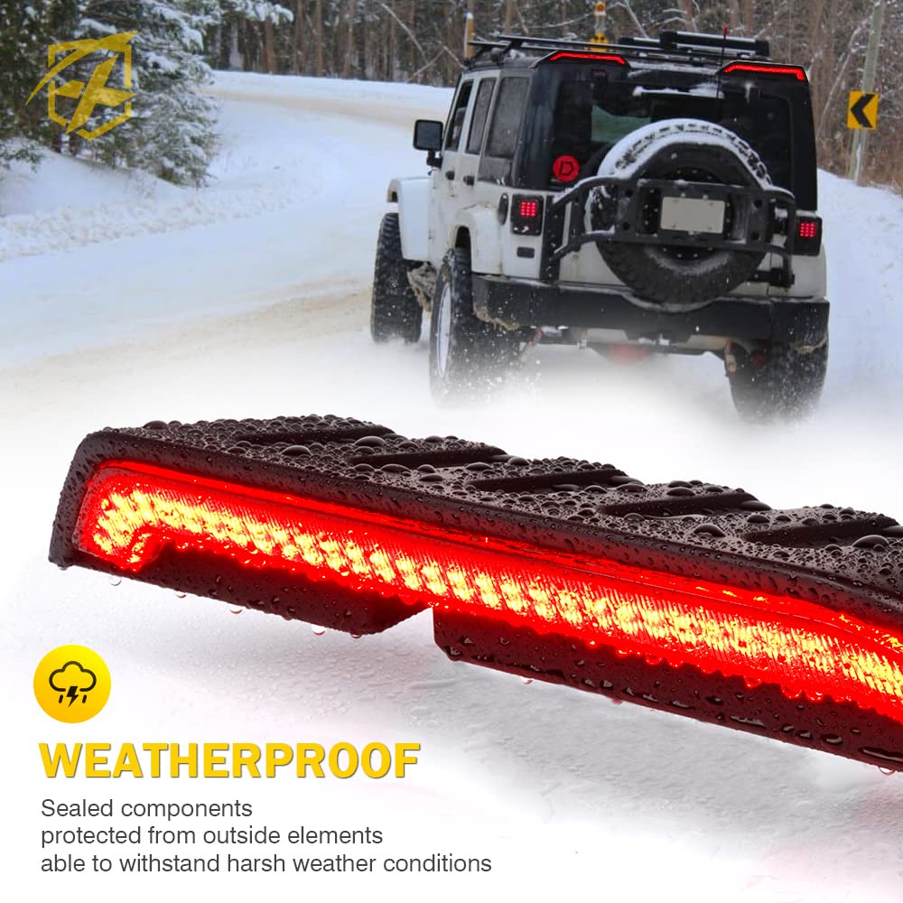 High Mount Jeep Brake Light for 07-18 Jeep Wrangler 2 Door