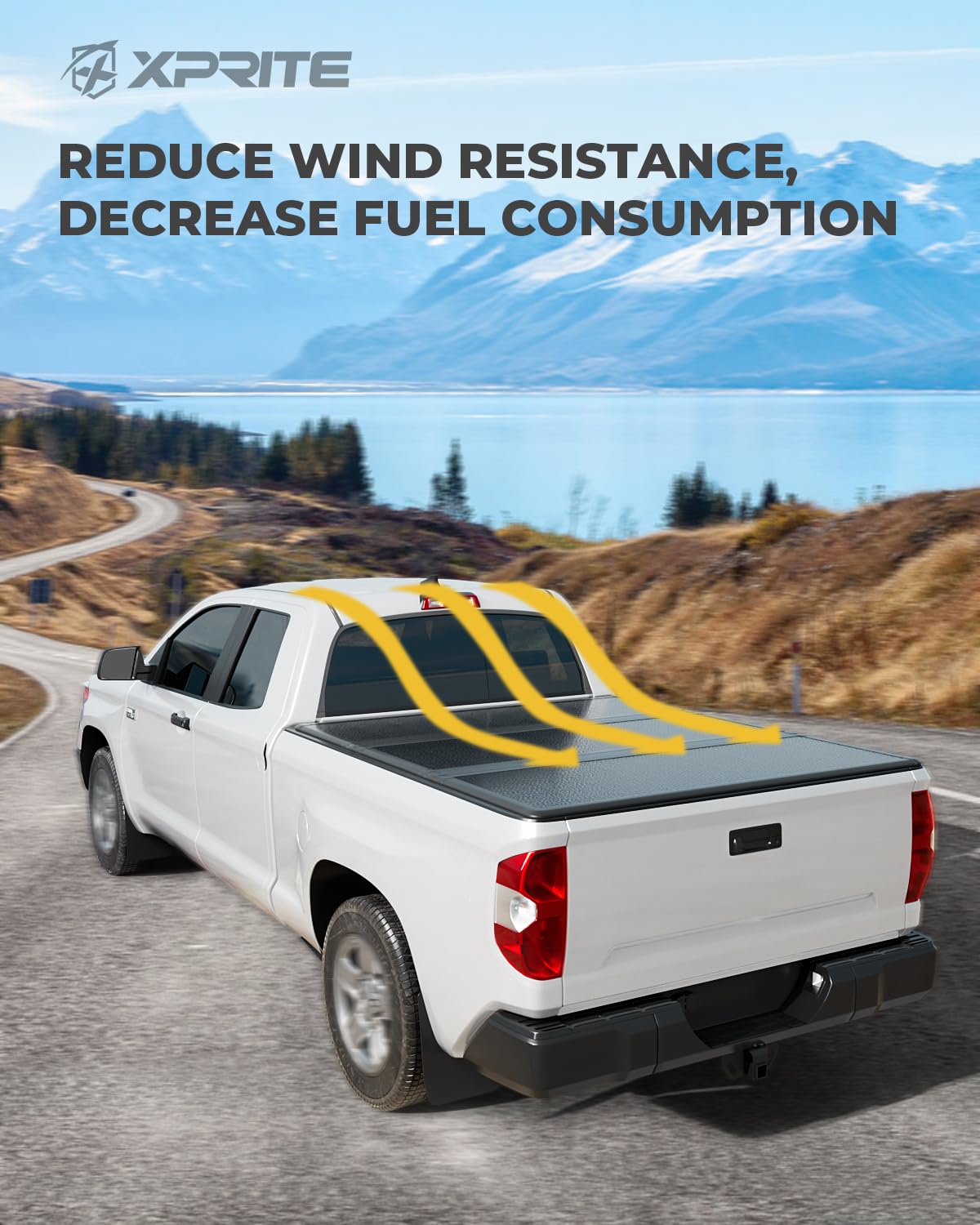 Xprite Hard Tri-Fold Truck Bed Tonneau Cover for 2022-2025 Toyota Tundra