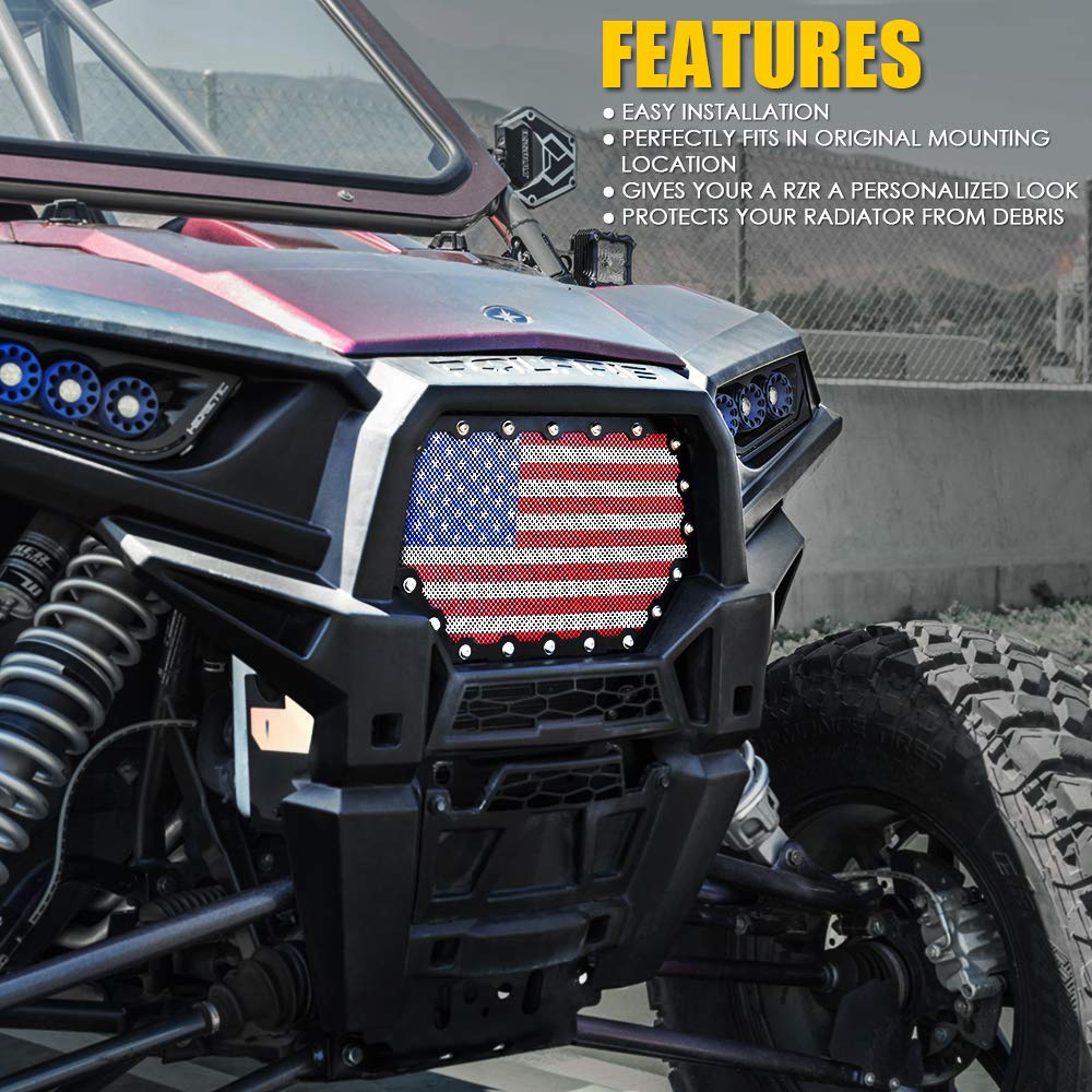 Polaris RZR Black Steel Mesh Grille for 2014-2018 Polaris RZR S 900 & XP 1000