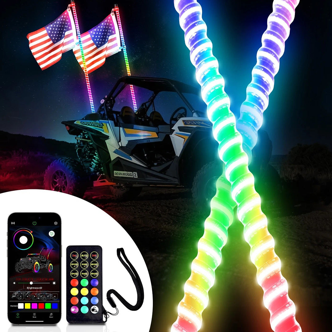 Xprite Replacement Remote Control for RGB Whip Lights & UTV Fang Lights (Battery Not Included)