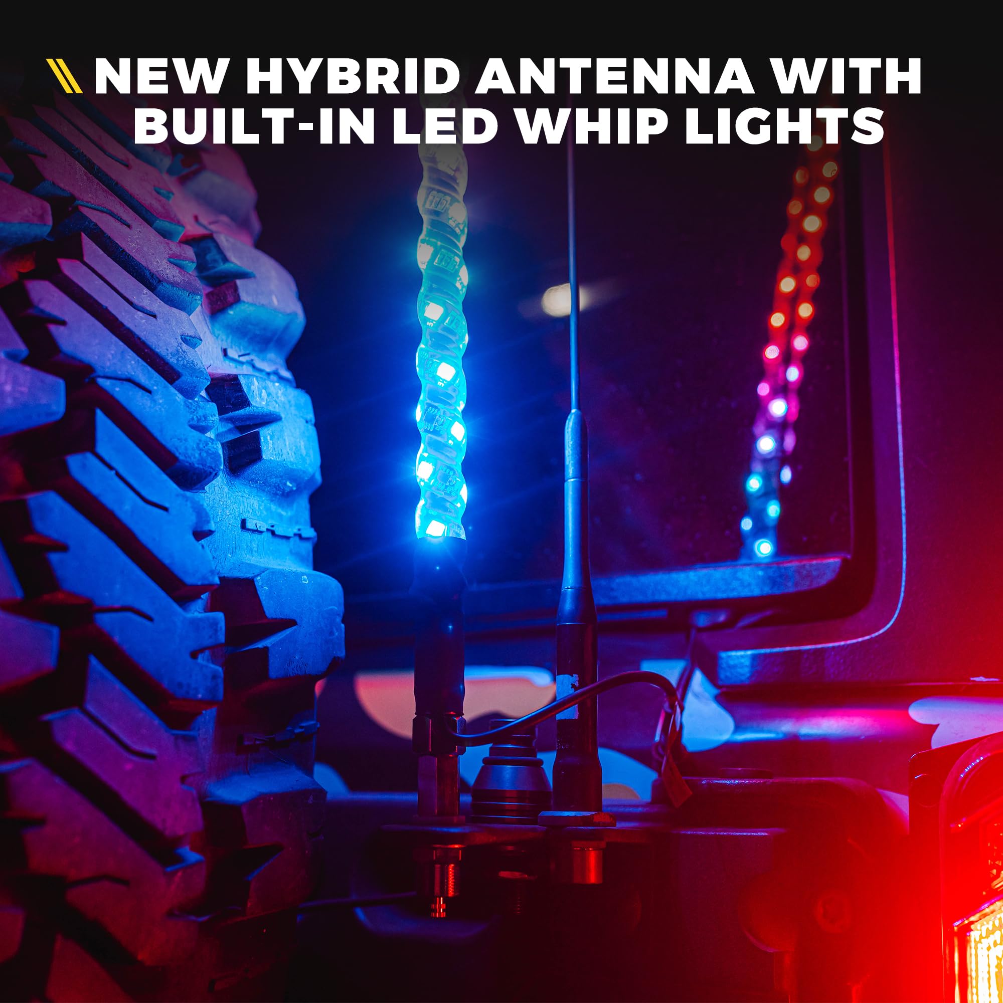 CB Radio Antenna with Whip Light 4FT