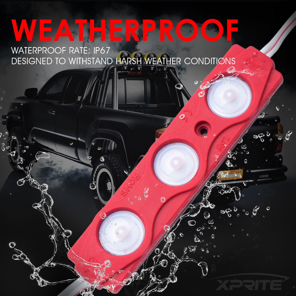 Xprite 8 LED Rock Light Pods Truck Bed Lighting Kit with Switch