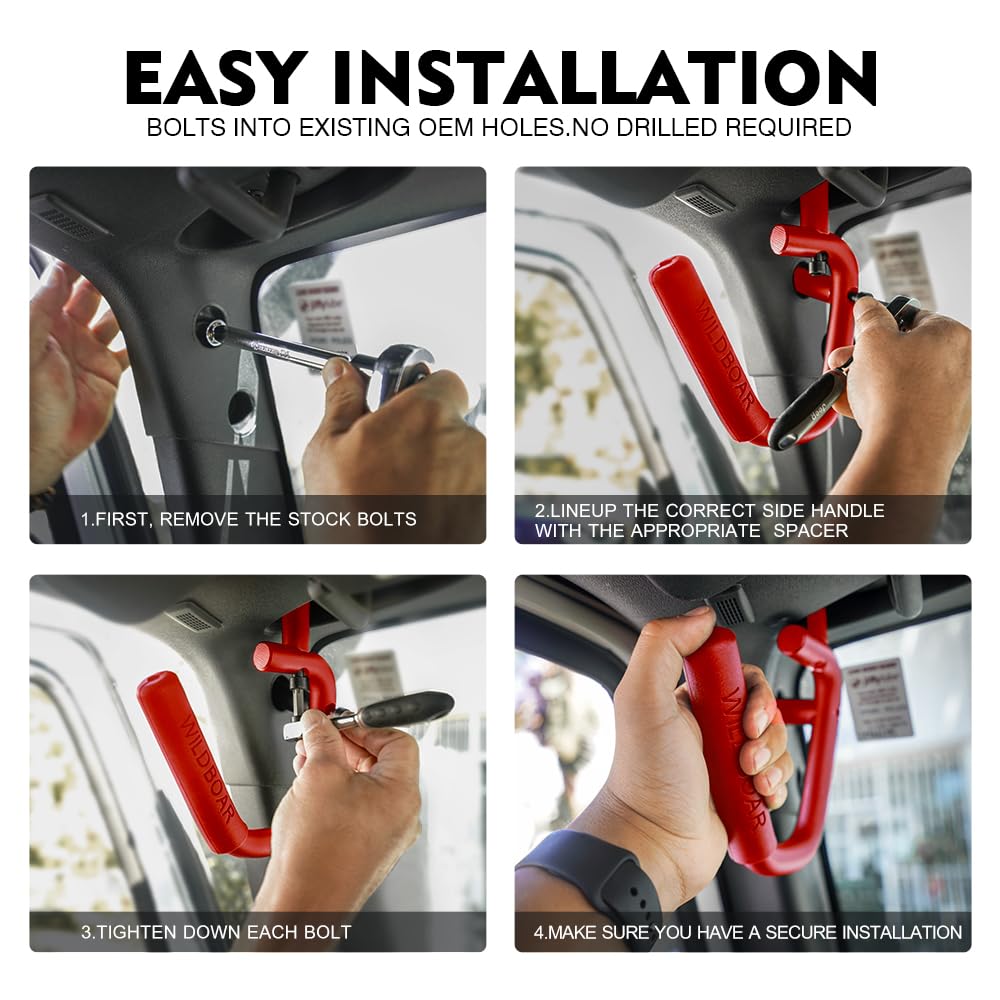 Jeep JK/JKU Roll Bar Grab Handles