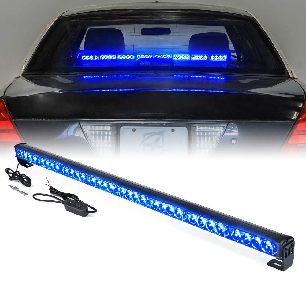 35.5" Inch 32 LED Strobe Emergency Traffic Advisor Warning Light Bar for Firefighter Vehicles Trucks Cars