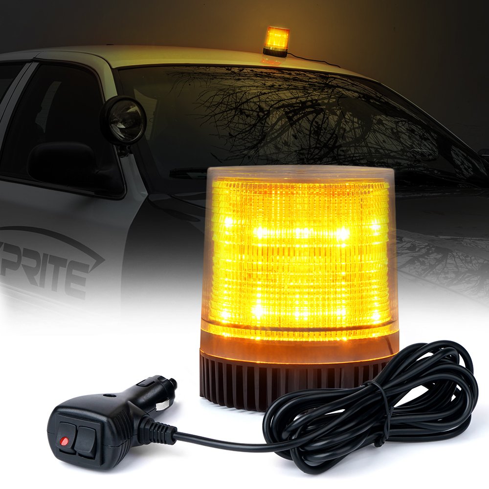 12 LED 6W LED Magnetic Mount Strobe and Rotating Beacon Light