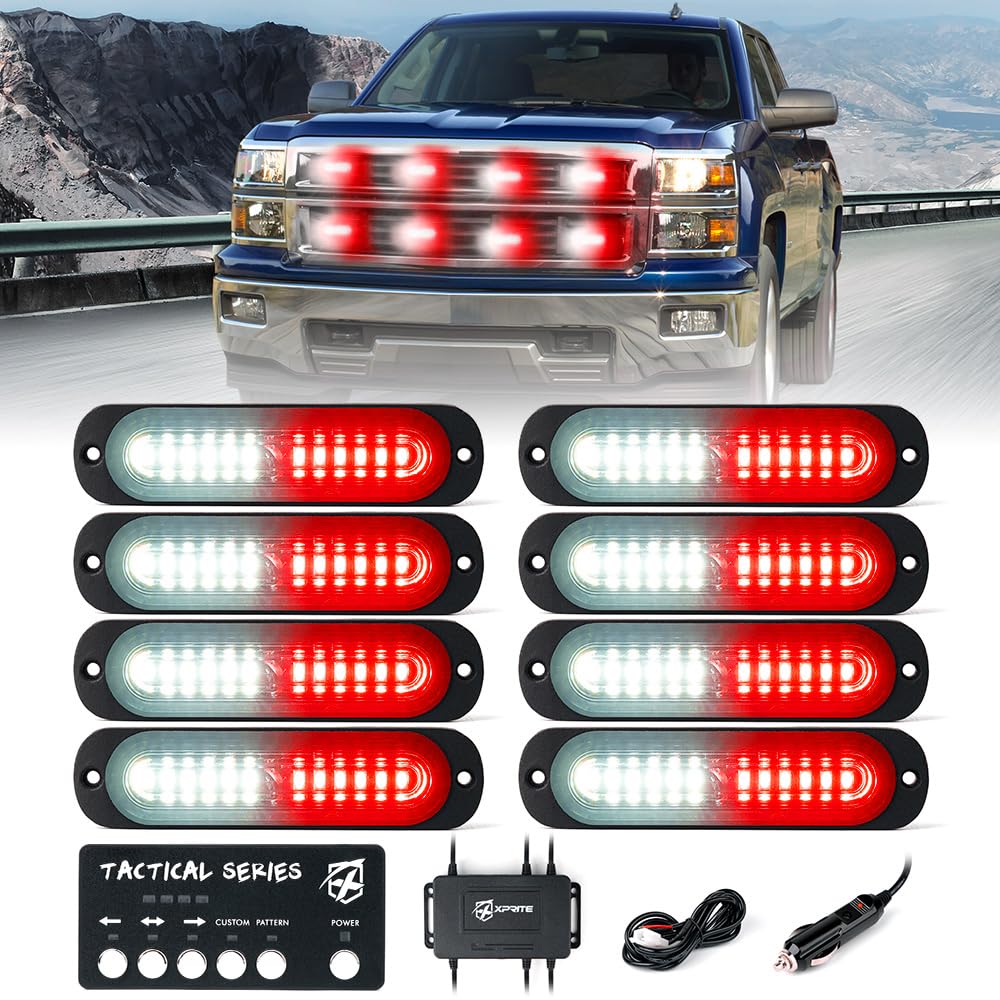 Grille and Surface Mount Light - Set of 8 | Tactical 12 Series