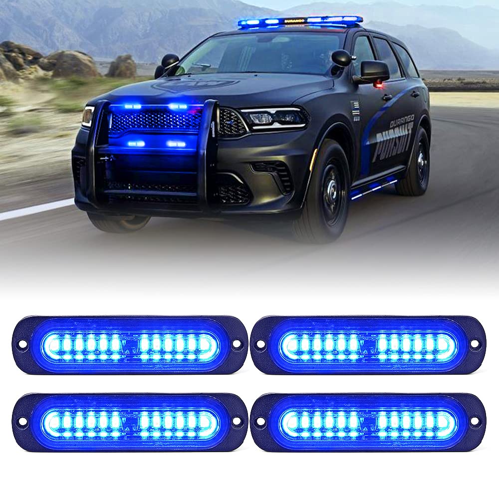 Flush Mount Side Marker Emergency Strobe Light - Set of 4 | Alert 12 Series
