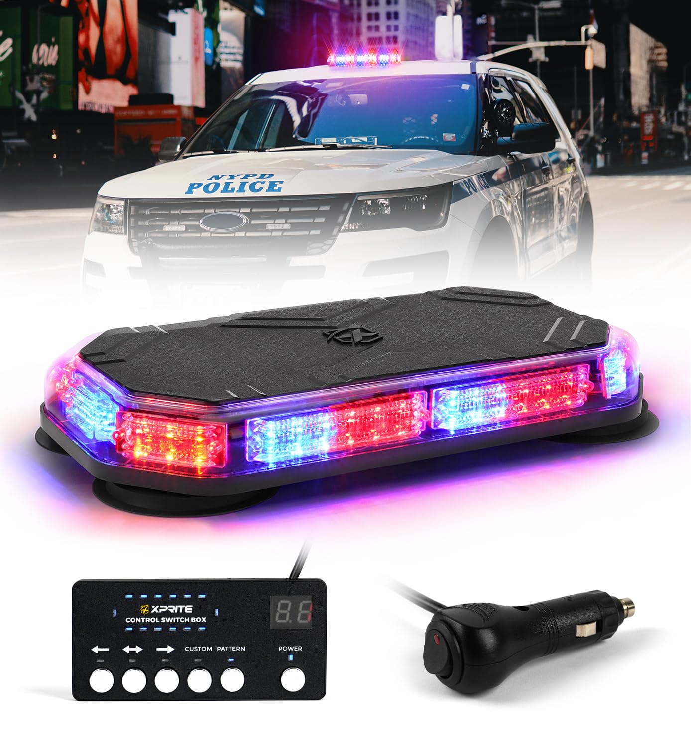 LED Emergency Strobe Light with Magnetic Mount