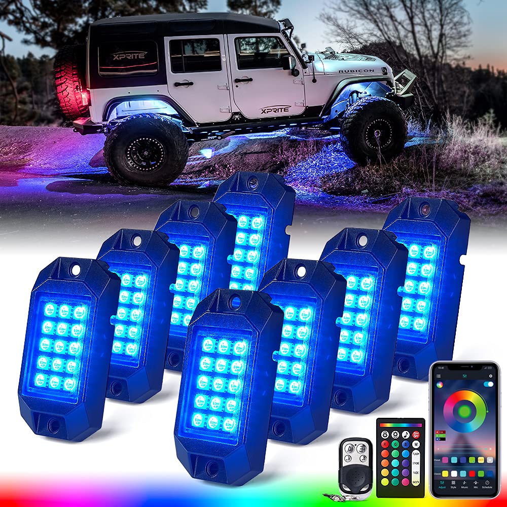RGB LED Rock Lights with Remote Control & Bluetooth | Discovery Series