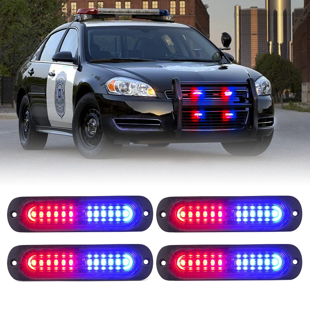 Flush Mount Side Marker Emergency Strobe Light - Set of 4 | Alert 12 Series