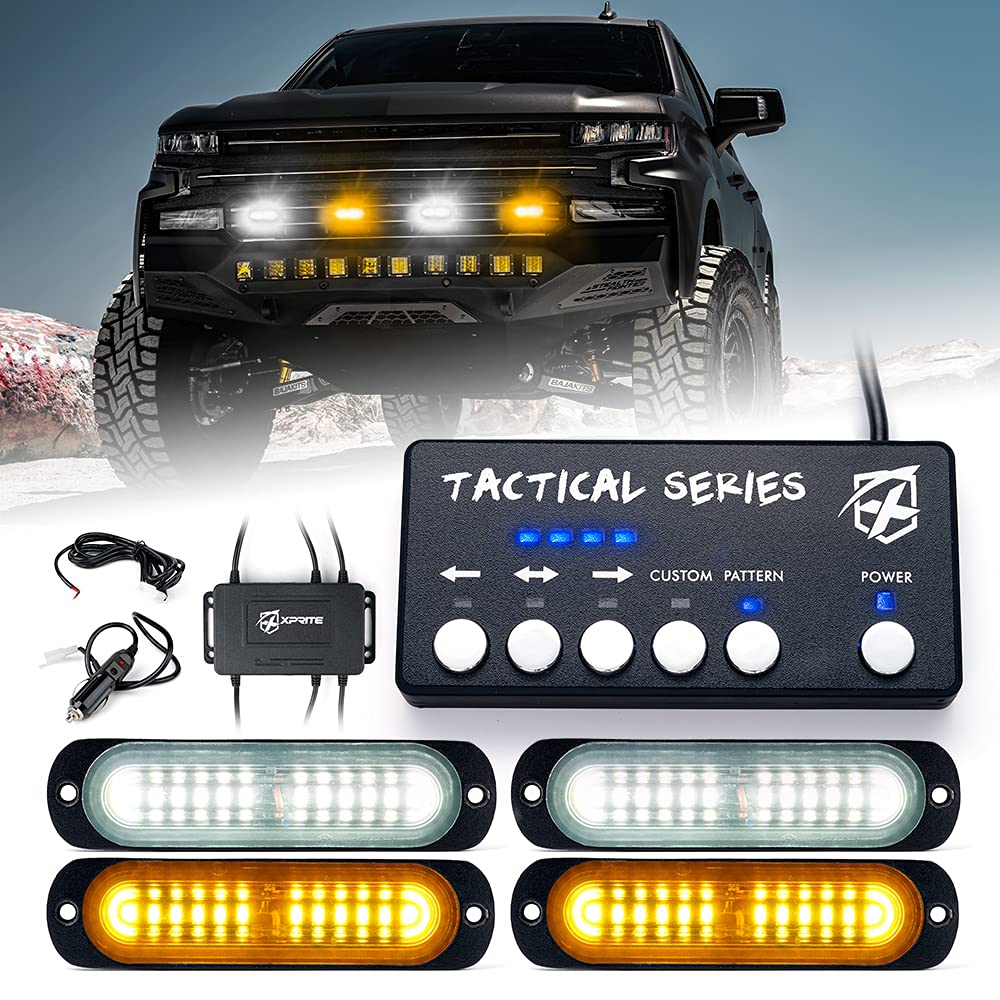 Grille and Surface Mount Light - Set of 4 | Tactical 12 Series