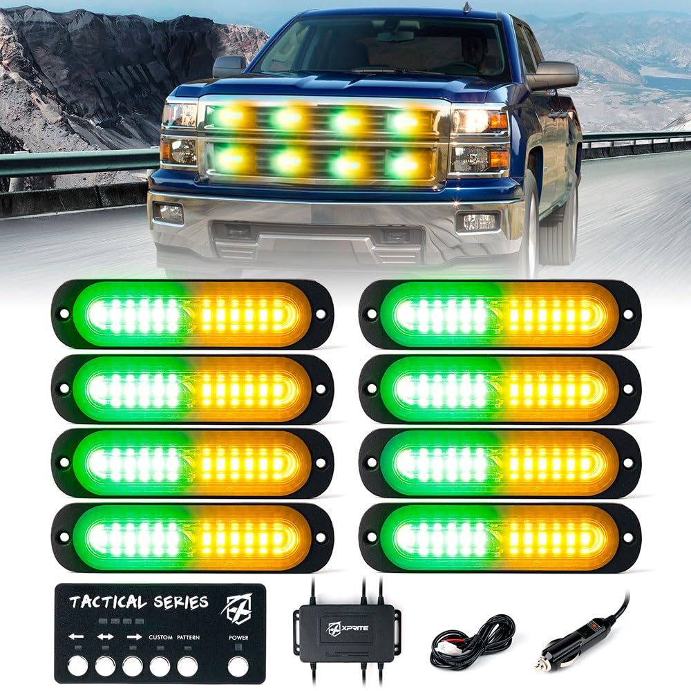 Grille and Surface Mount Light - Set of 8 | Tactical 12 Series