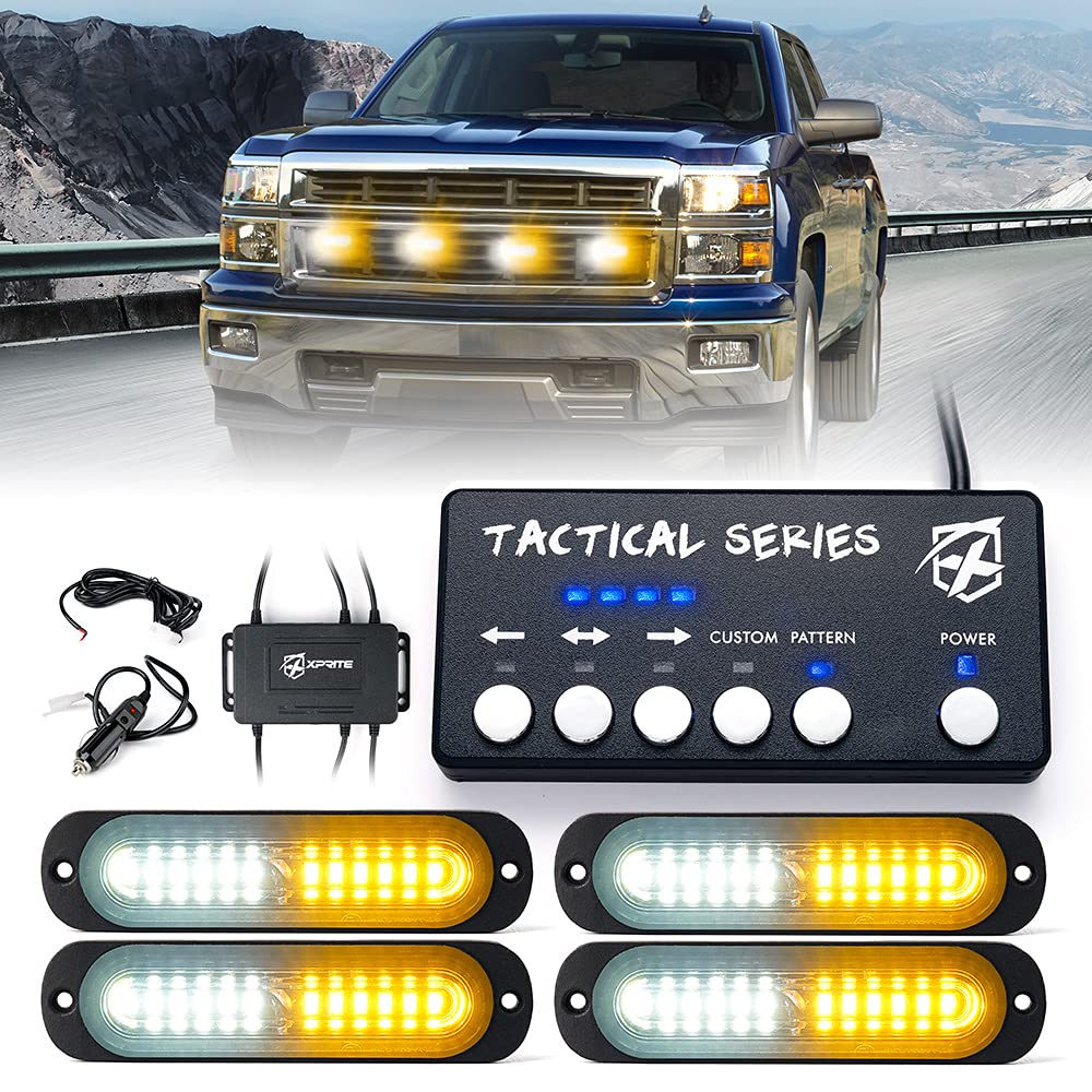 Grille and Surface Mount Light - Set of 4 | Tactical 12 Series