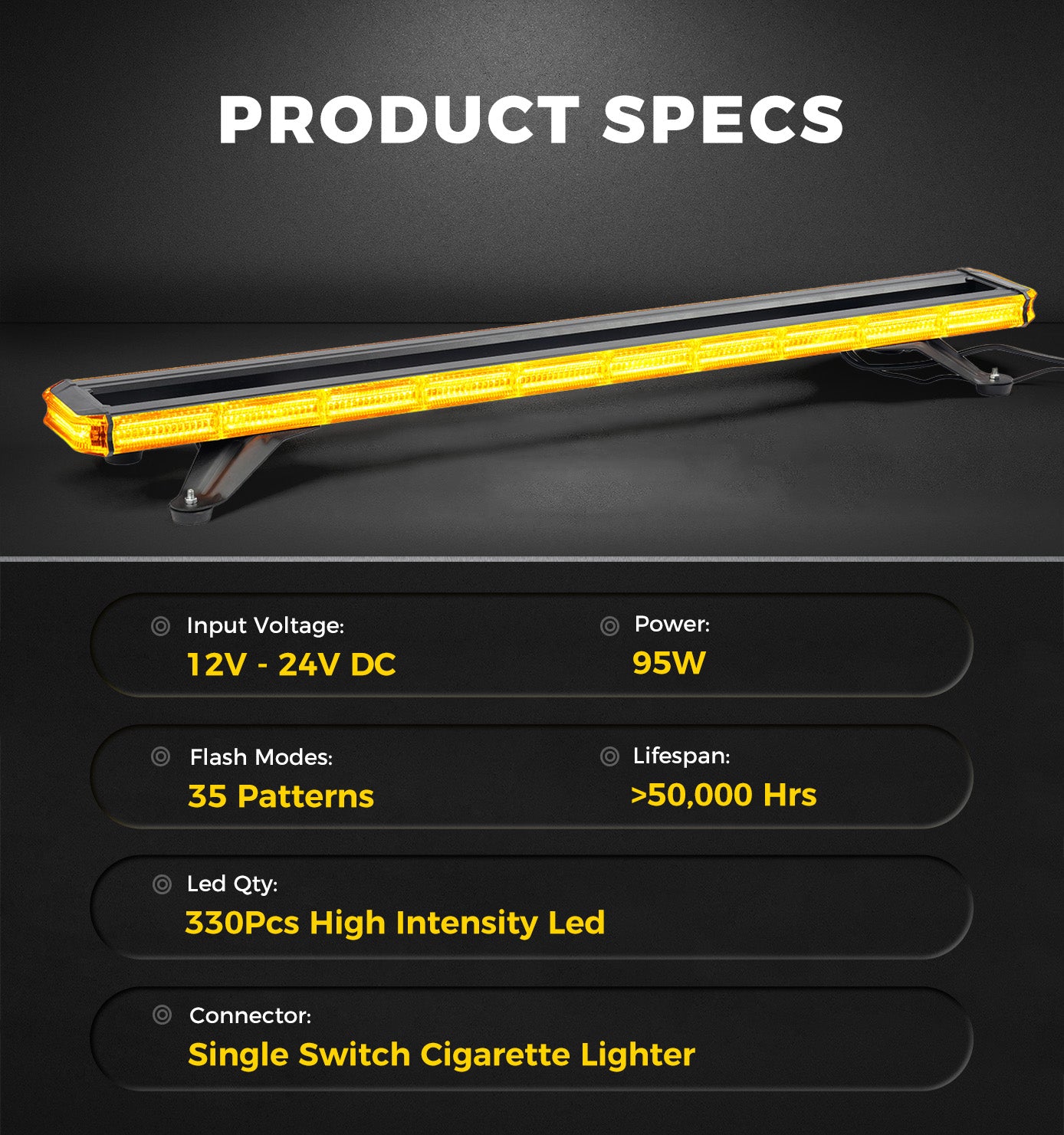 Xprite 42 inch 330 LED Rooftop Emergency Strobe Light