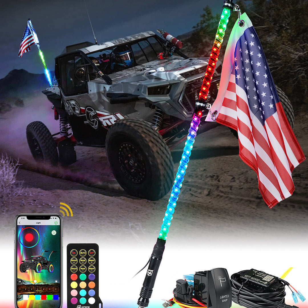 Xprite Replacement Remote Control for RGB Whip Lights & UTV Fang Lights (Battery Not Included)