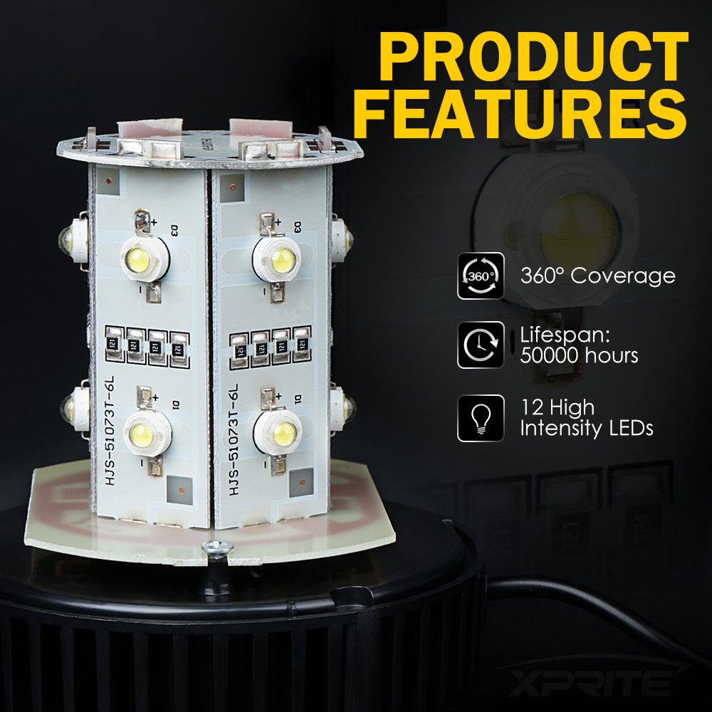 12 LED 6W LED Magnetic Mount Strobe and Rotating Beacon Light