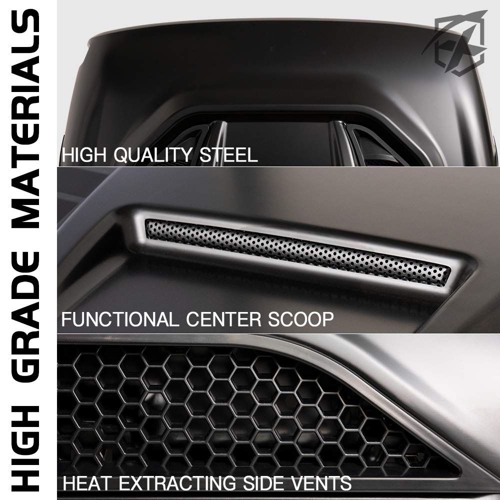Jeep Hood with Functional Air Vents for Wrangler JL & Gladiator JT | Red Rock Series