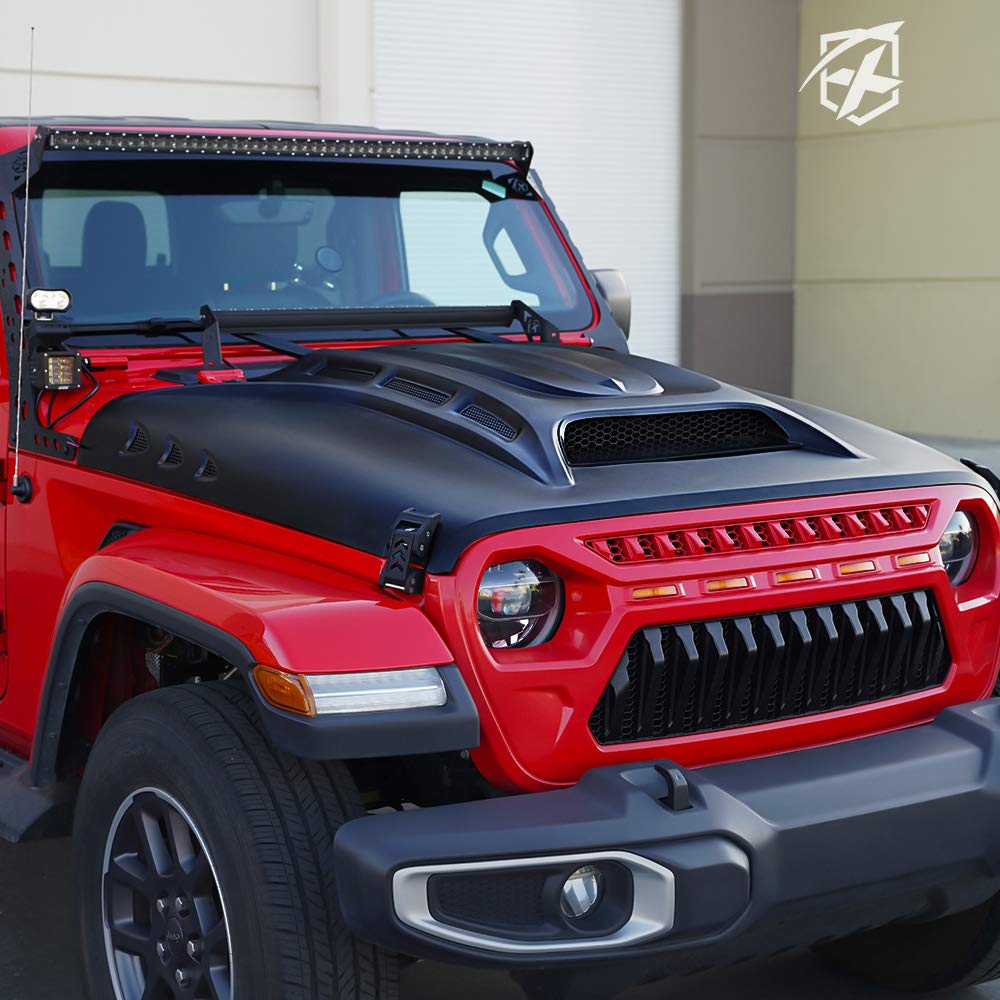Jeep Hood with Functional Air Vents | Piranha Series for Jeep JL, JT