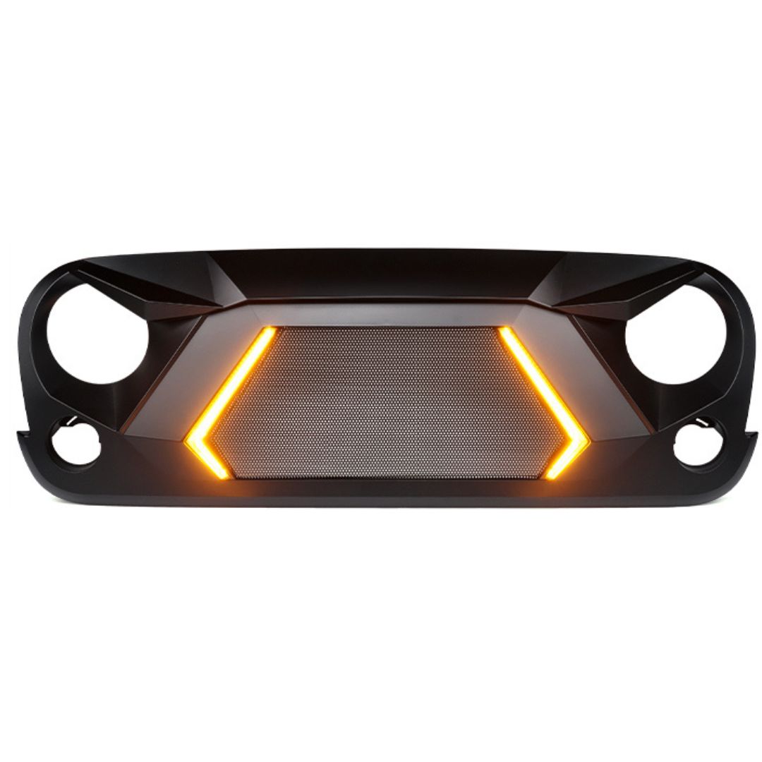 Jeep Grille with Turn Signal Lights for 2007-2018 Jeep Wrangler