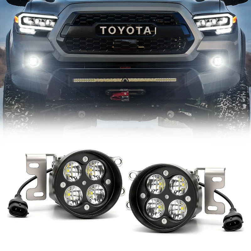 Aluminum Housing LED Fog Lights Kit for 2016-2023 Toyota Tacoma
