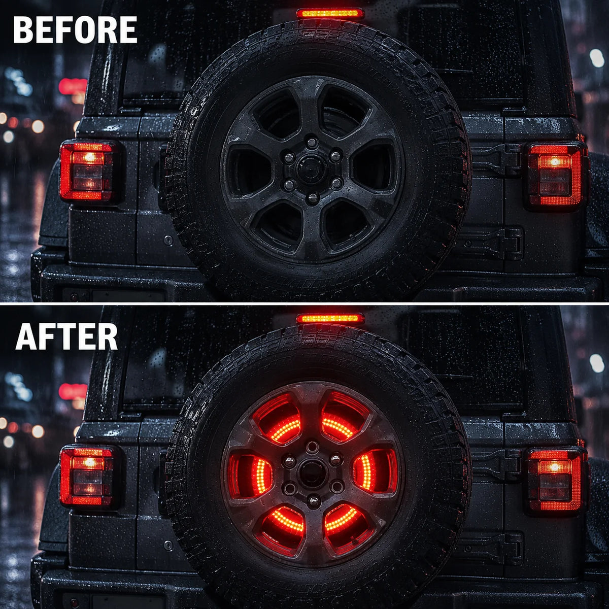 Dual Row Third Spare Tire Brake Light for 2021-2026 Ford Bronco