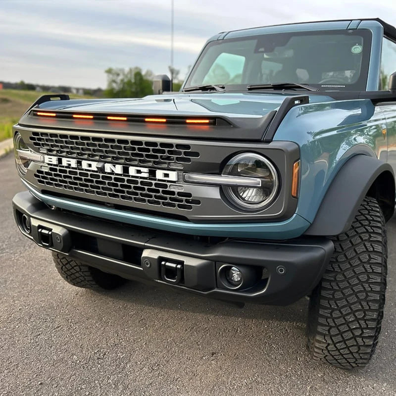 Front Hood Protector with DRL and Turn Signals for 2021-2026 Ford Bronco All Version