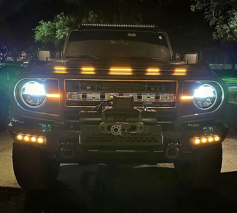 Front Hood Protector with DRL and Turn Signals for 2021-2026 Ford Bronco All Version