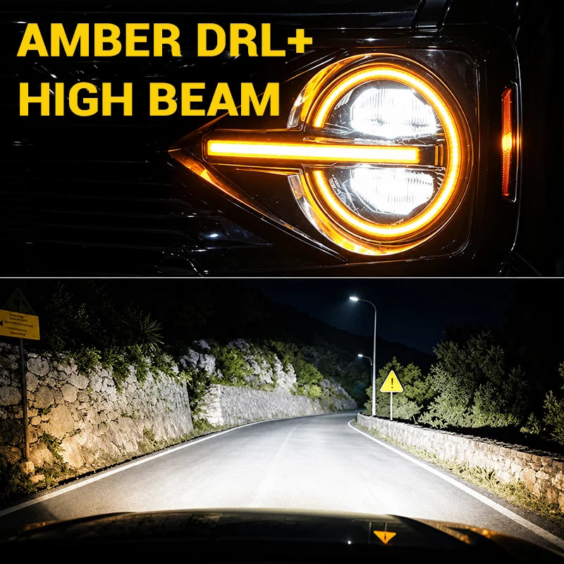 Raptor Style LED Headlights for 2021+ Ford Bronco All Version | DOT Approved