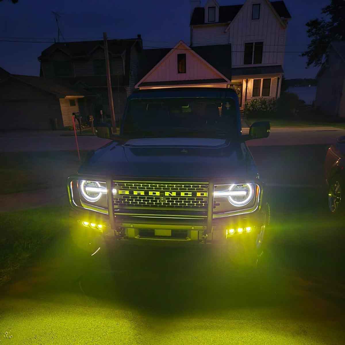 Ford Bronco Modular Bumper Fog Lights | Aluminum Material