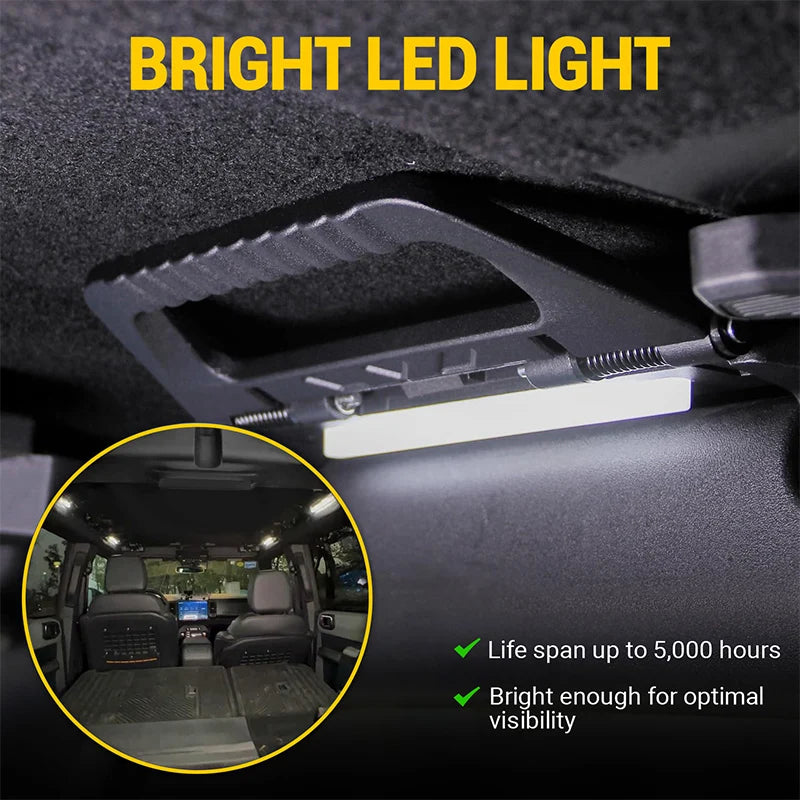 Ford Bronco Grab Handles With Lights (Alluminum Material)