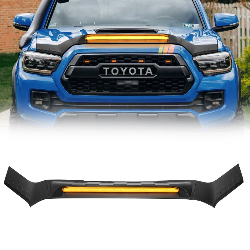 Hood Deflector with Turn Signal Lights for 2016-2023 Toyota Tacoma