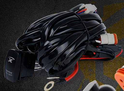 Replacement Wiring Harness Kit with 5-Pin Rocker Switch for LED Amber Light Bar | XPRITE C6 & C8 SUNRISE SERIES