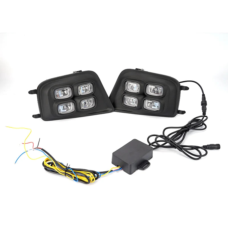 4 Eyes Style LED Fog Lights with Amber Turn Signal Lights for 2012-2015 Toyota Tacoma