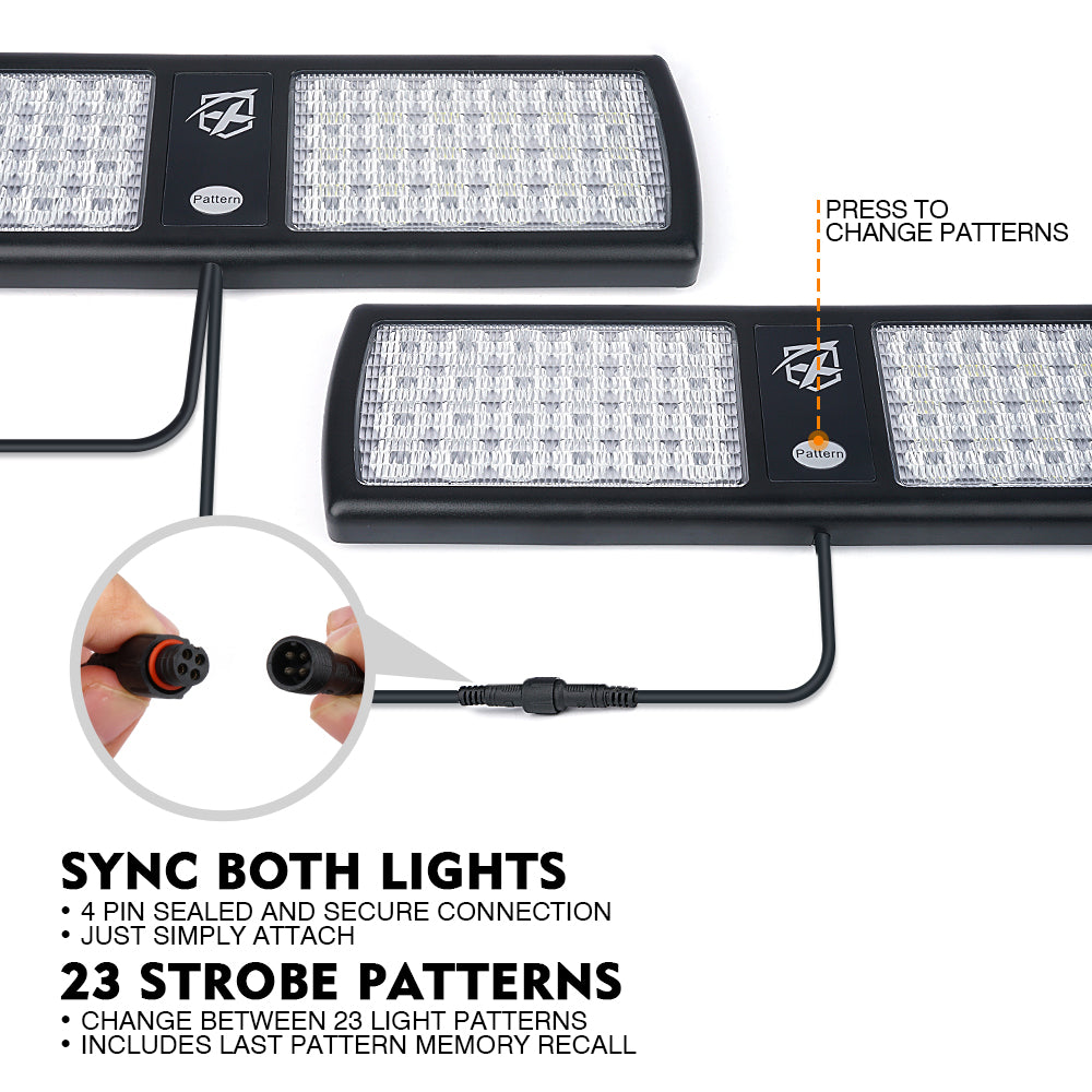 Dual Windshield Sun Visor Strobe Lights | Agent Series