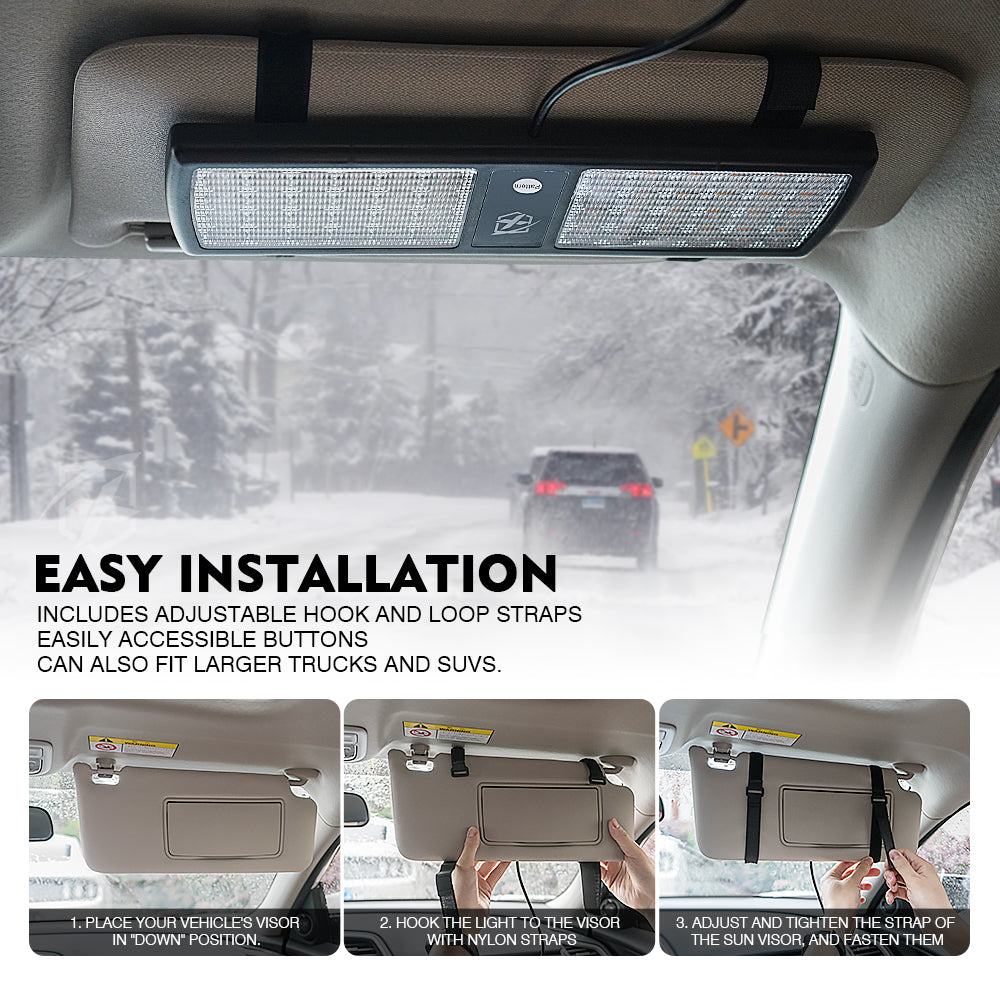 Dual Windshield Sun Visor Strobe Lights | Agent Series